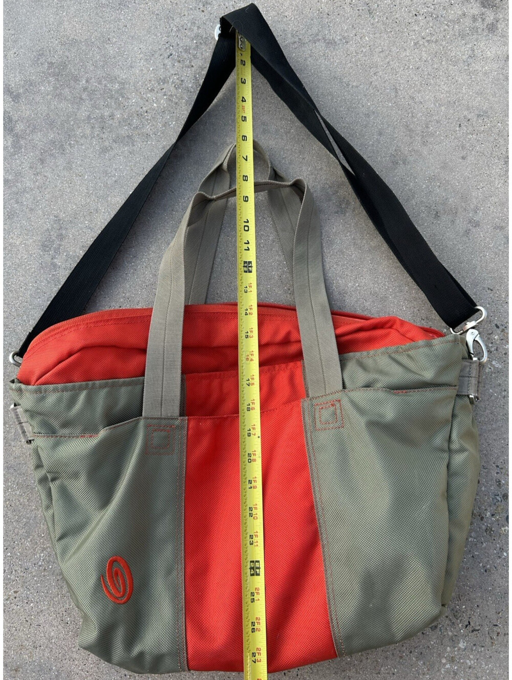 Timbuk2  Travel/Tote/Beach Bag Orange Grey Aprox 19 x 13 Nylon Size Medium